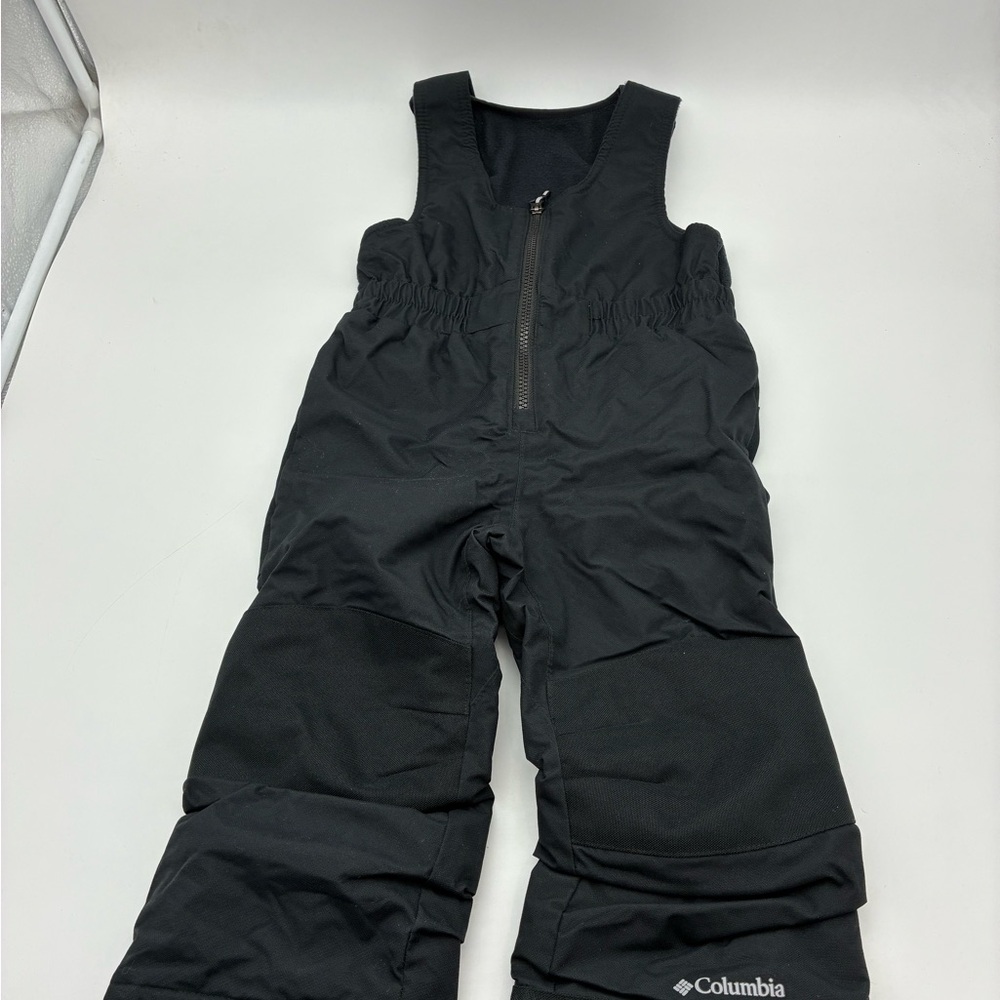 Columbia Black Toddler Snow Overalls with Blue Accent, 3T